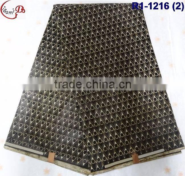 R1-1216 (1-4) new arrival Jacquard style Real java wax african wax print fabric wax