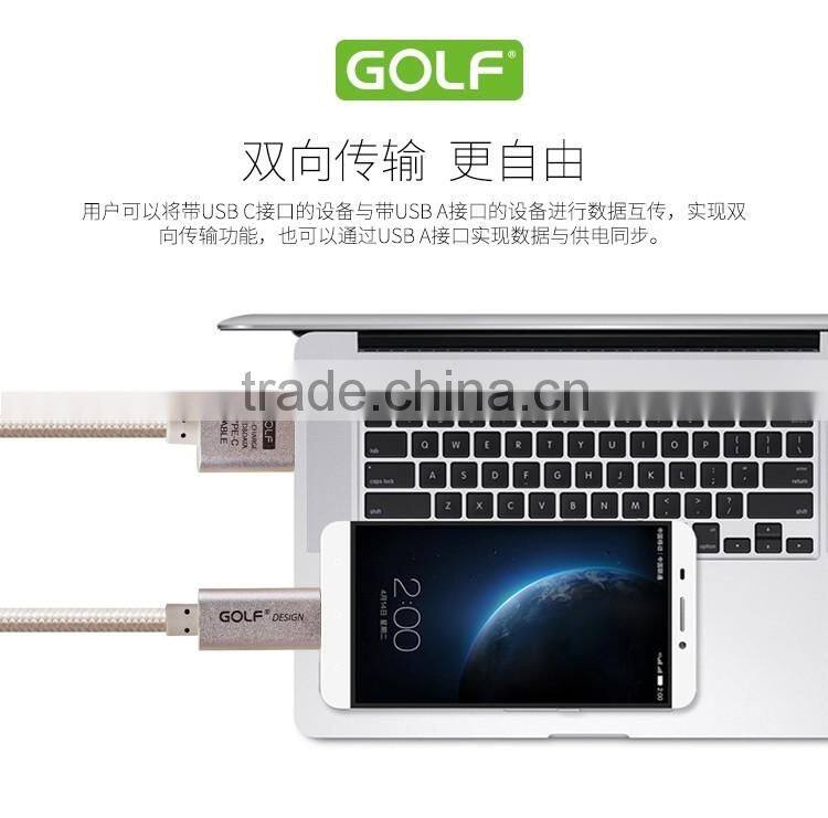 Original GOLF Fast Charger USB 3.0 Type-C Data Sync Charging Cable For Macbook / Nokia N1 / LeTV / Pro Type-C