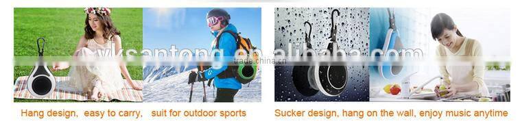 Wireless Mini Waterproof Shower Bluetooth Speaker with Suction Cup