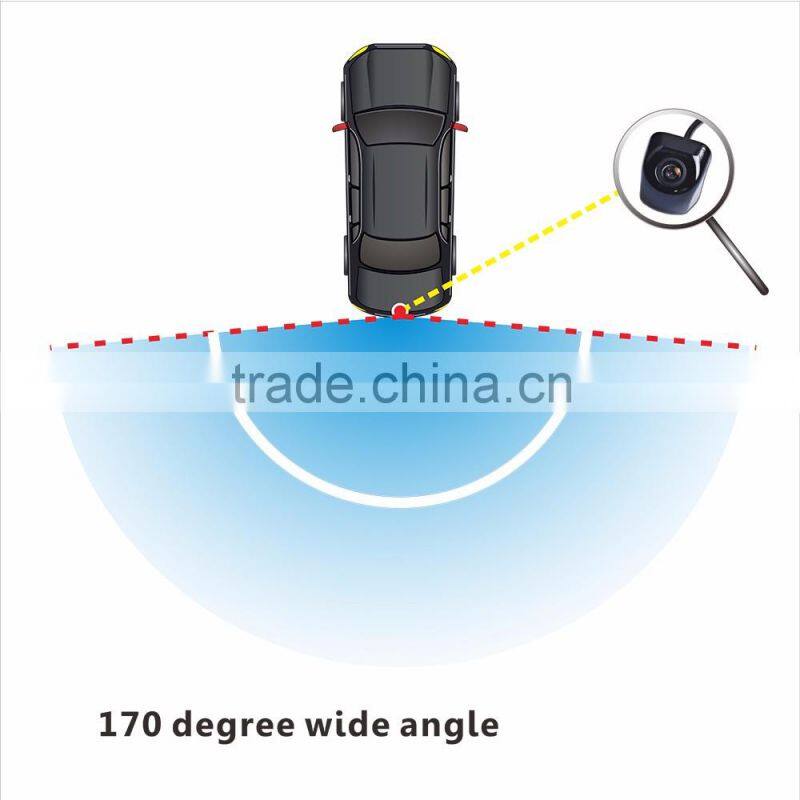 0.2Lux low illumination wide angle parking reverse camera for car