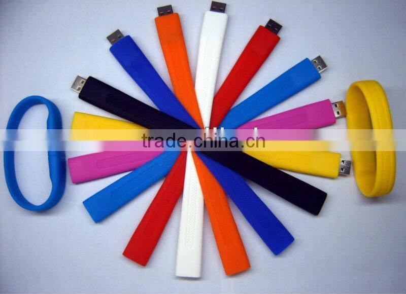 Hot sell silicone usb bracelet real capacity 1GB 2GB 4GB 8GB 16GB