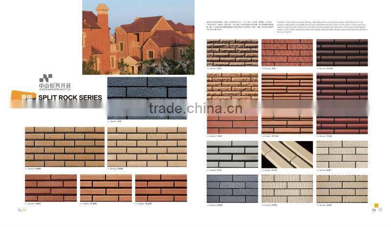 clay split tiles clay brick terracotta exterior wall tiles