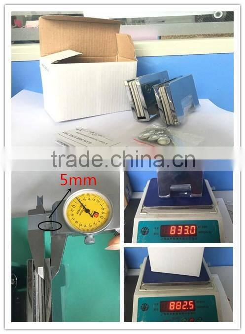 90 degree double side glass clamp,shower glass hardware