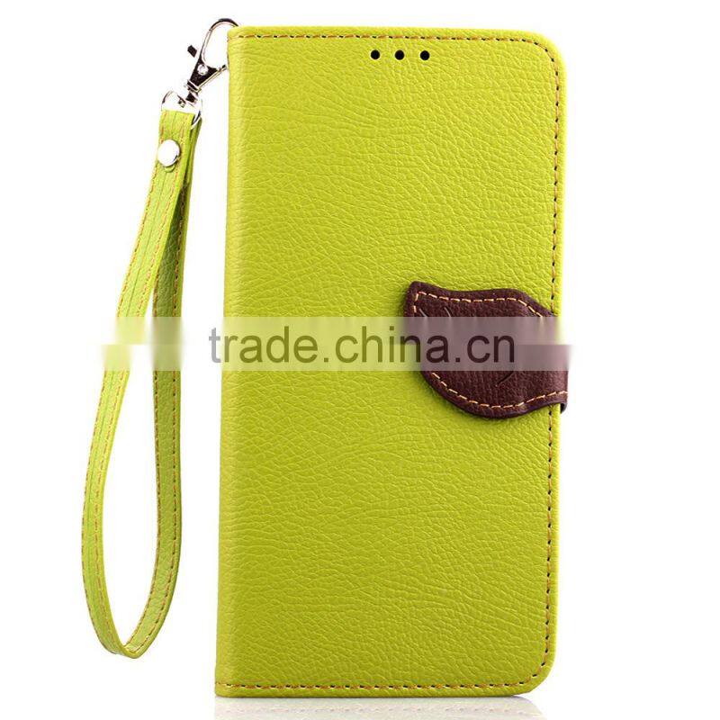 Original Leaf Buckle PU Leather Flip Wallet Stand Cover Case for Motorola Moto G3 with Lanyard