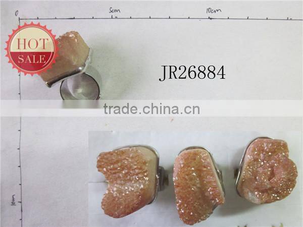 Natural Amethyst Crystal Stone Ring