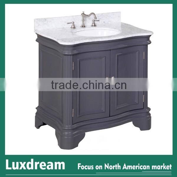 Espresso painting wooden bath cabinet with single sink bathroom vanity