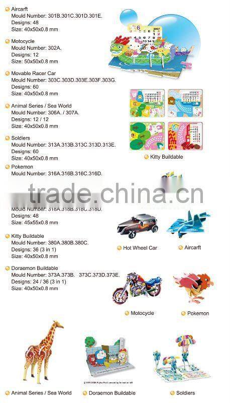 Motocycle 3D Plastic Puzzle Card