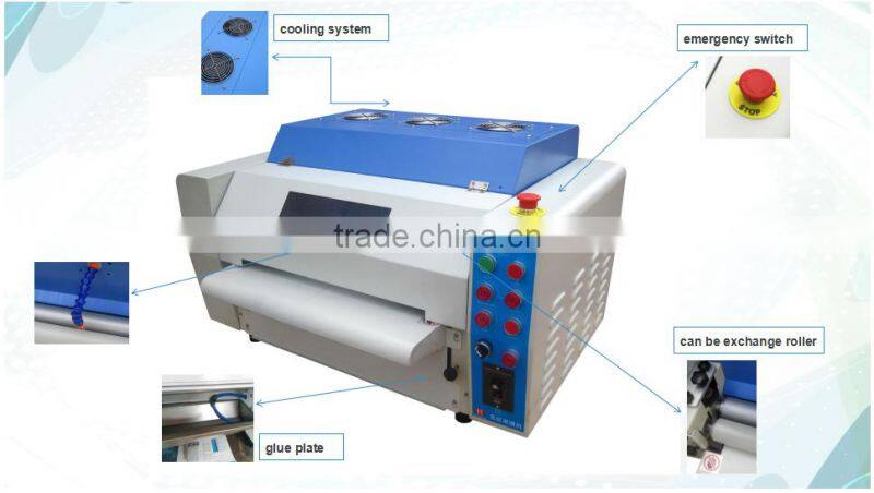 2016 High glossy roll to roll uv coating machine