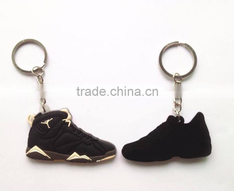 Wholesale Custom Design Rubber Metal Shoes Shaped Key chain Manufacture
