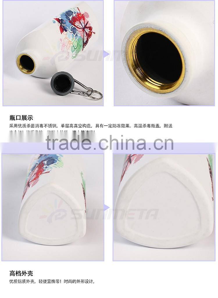 Wholesale sublimation 600ml blank sport aluminum custom printed water bottles