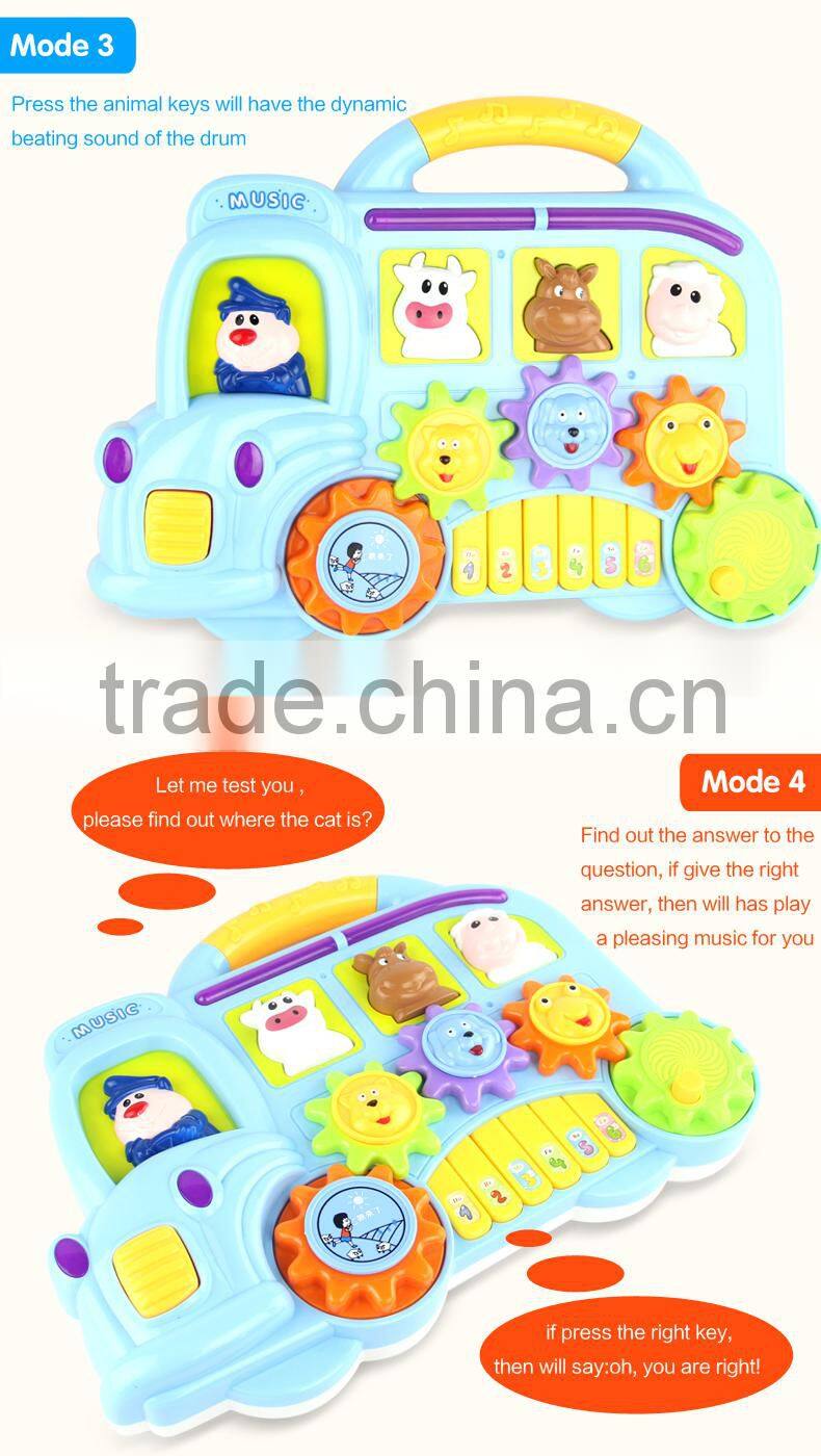 Multi function kids educational music instrument toys baby plastic piano