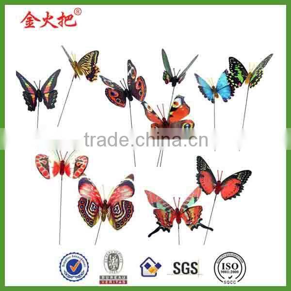 Vivid metal Butterfly Flower Sticks garden decoration for sale