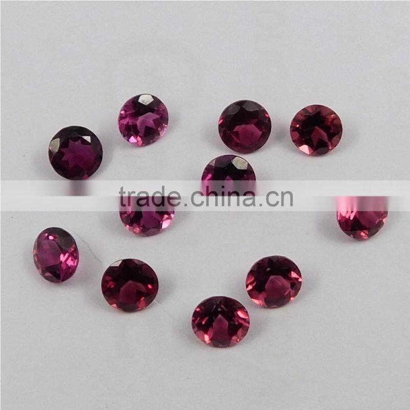NATURAL RHODOLITE GARNET CUT FACETED GOOD COLOR & QUALITY 6 MM ROUND LOT