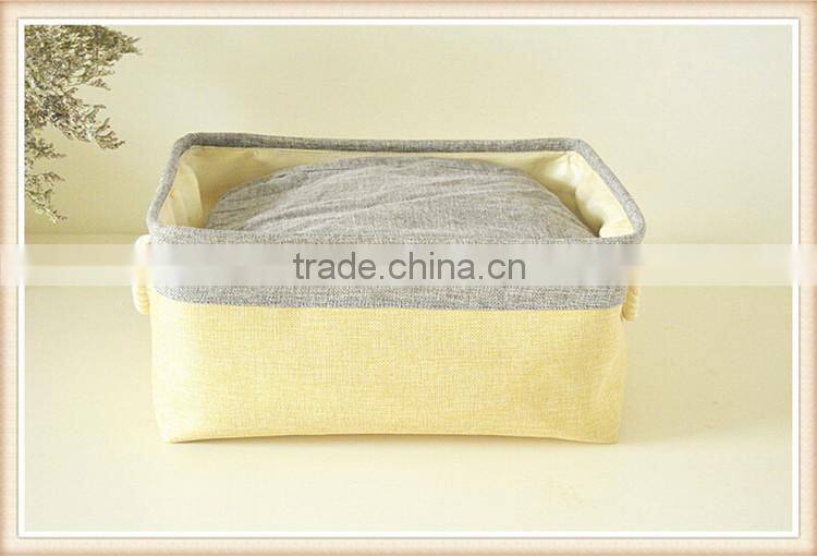 imitated linen storage basket/jute nonwoven laundry basket