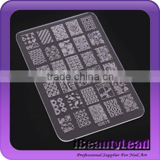 2016 New desgisn clear acrylic image plate with 20 different designs