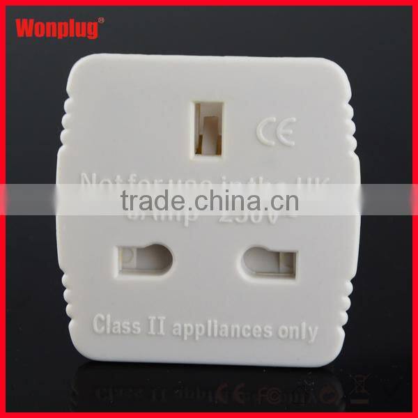 White/Black Adapter UK TO EU Europe European Travel Adaptor Plug 2 Pin Wonplug Travel