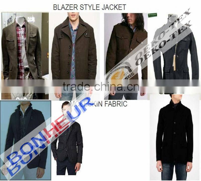 100% cotton moleskin fabric mens jacket new winter fabric