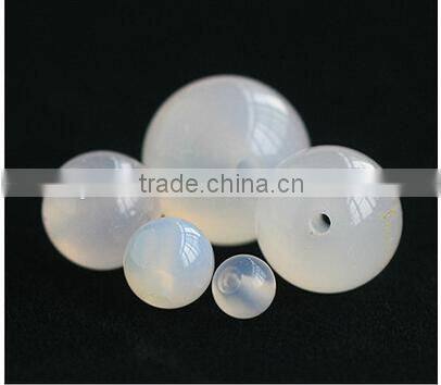 wholesale natural high quality white agate gemstone beads