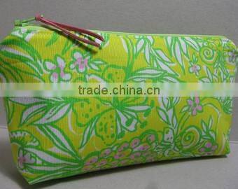 Wentou Monogramed Lilly Pulitzer Canvas Makeup Bag