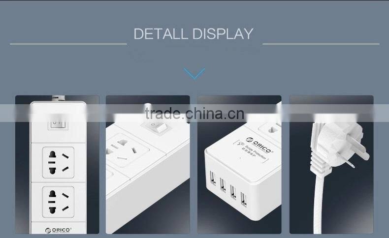 2015 OEM ABS material 2 way US type power strip with 4 USB ports