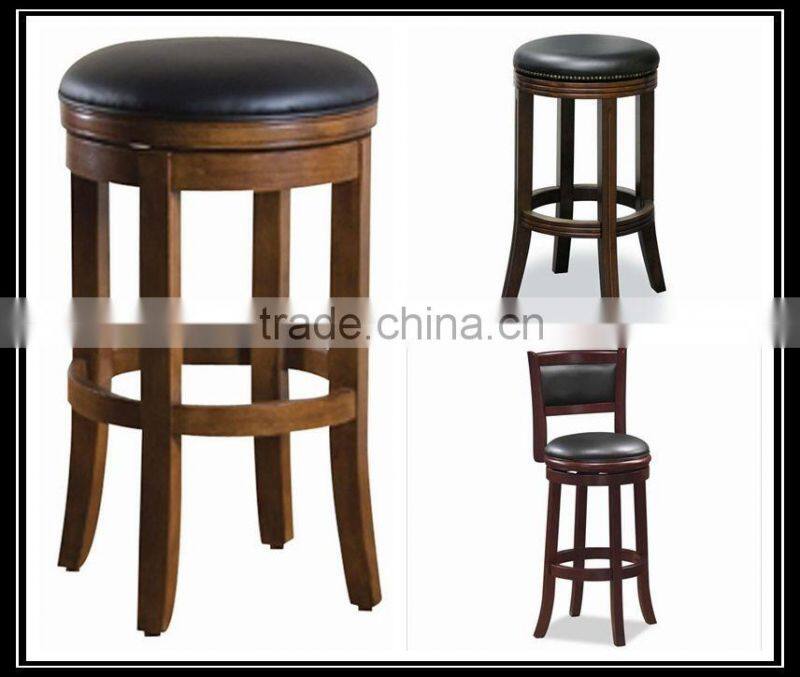 China furniture export sale antique wooden round bar stool no backrest