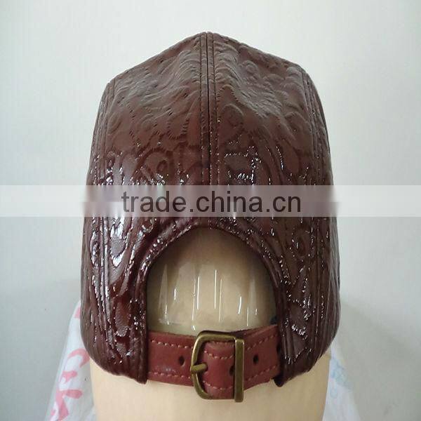 Five pieces hats BOX LOGO CROC SKIN 5 PANEL CAMP HAT BLACK GRAY CAP red leather patch 5 panel hat cap