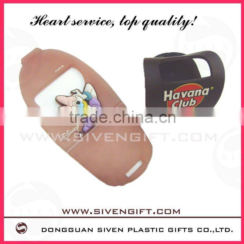 Folding soft pvc cell phone holder