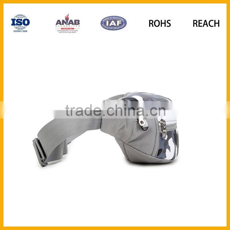 2016 Trendy Competitive Price Men and Women Canvas Camouflage Waist Bag for Sports