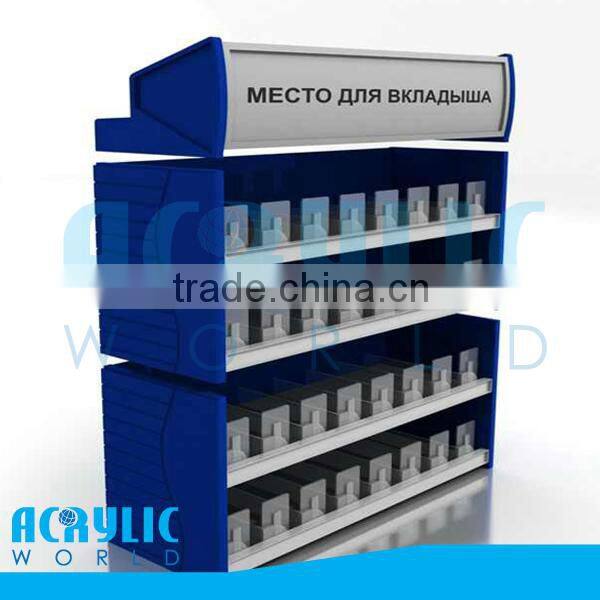 Acrylic Cigarette Display Shelves With Pusher