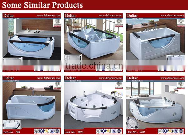 1800mm 2 person indoor hot tub, two side glass bathtub, freestanding bathtub popular acrylic bathtubs