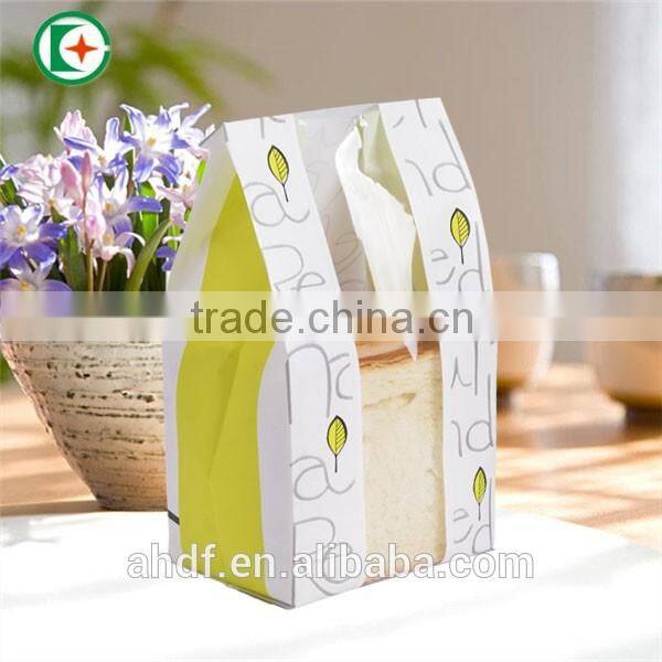 Chinese machine make custom printed bread paper bag with clear window