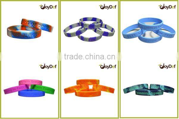 High Definition Screen Printed Silicone Bracelets with high quality