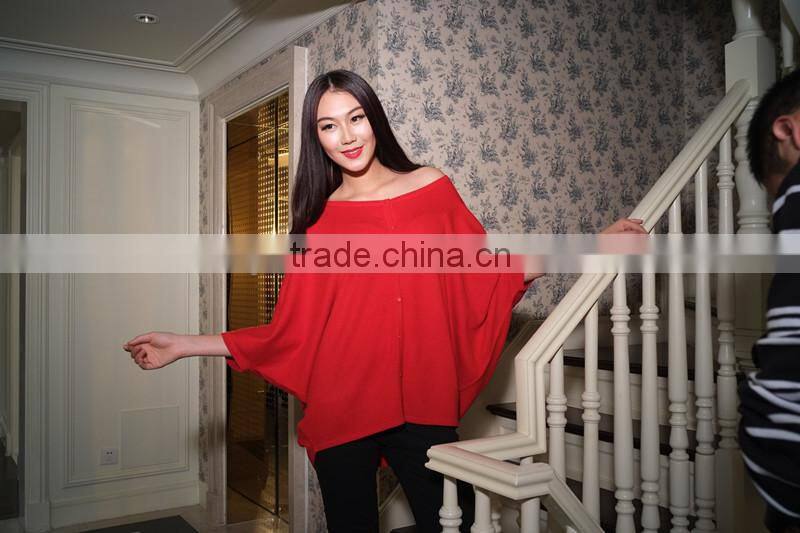 women knitting cashmere cardigan,poncho with buttons