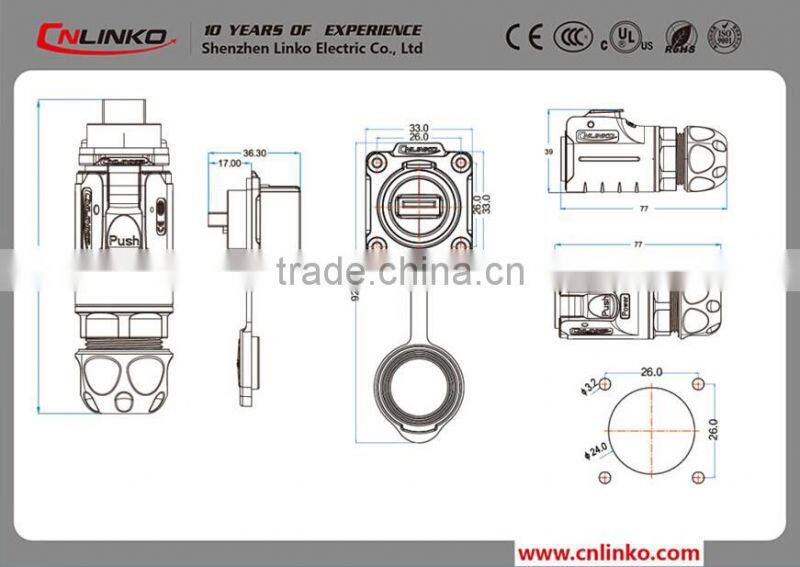 China Cable Connector Cheapest usb 3.0 A Male to Micro B Male Adapter Cnlinko Usb Connector Solder Type