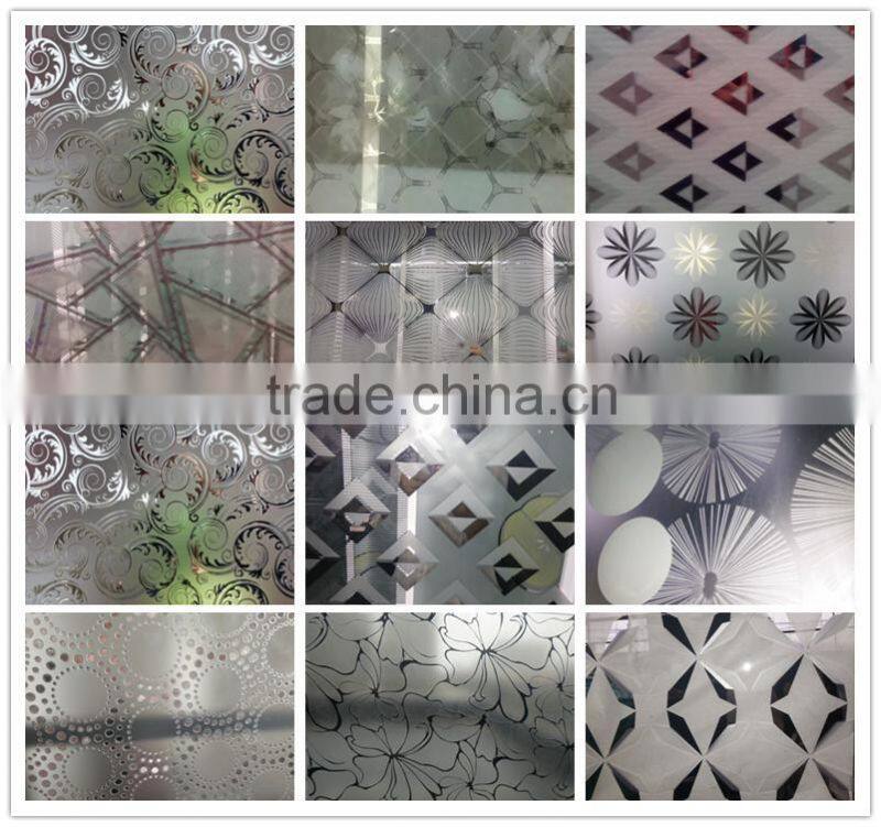 4mm 5mm 6mm 8mm 10mm 12mm china decorative acid etched glass
