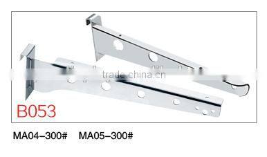 Chrome Slatwall hanging shelf brackets