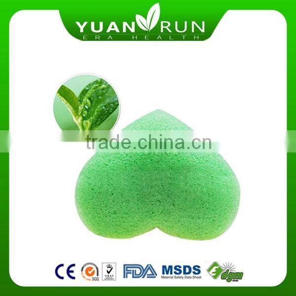Facial cleansing green tea konjac sponge
