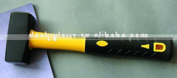 double-face sledg hammer with wooden handle/fiberglass handle/plastic handle 25lb sledge hammer steel handle sledge hammer