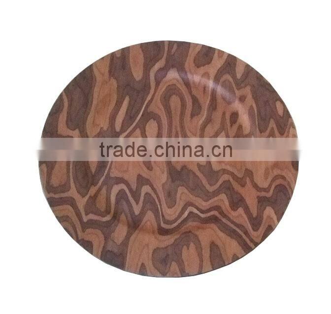 GRS brown China plastic plate
