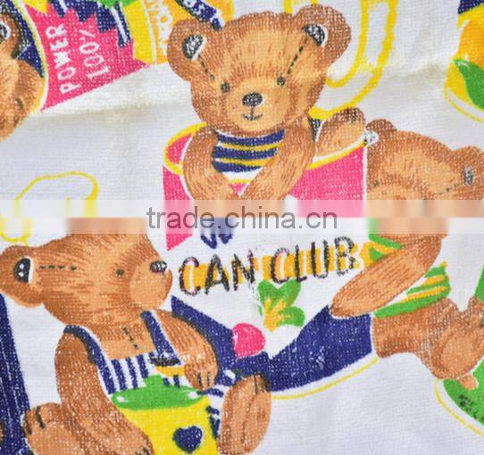 100% cotton bear printed tea towel with competitive price
