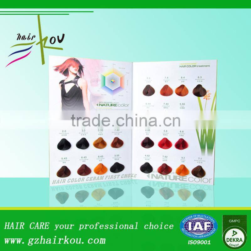 OEM/Professional Hair Color Chart From GMPC Manufacturer