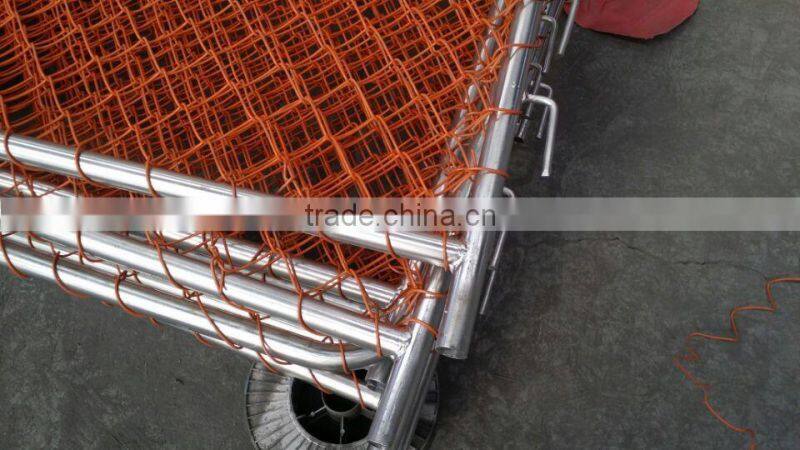 high safety temporary chain link fence with feet interlocking bar barricade(factory supply)