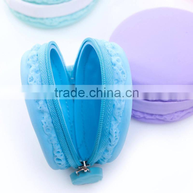 Macaron High quality hamburger shape zipper silicone wallet/silicone coin wallet/silicone coin (XJCP2)