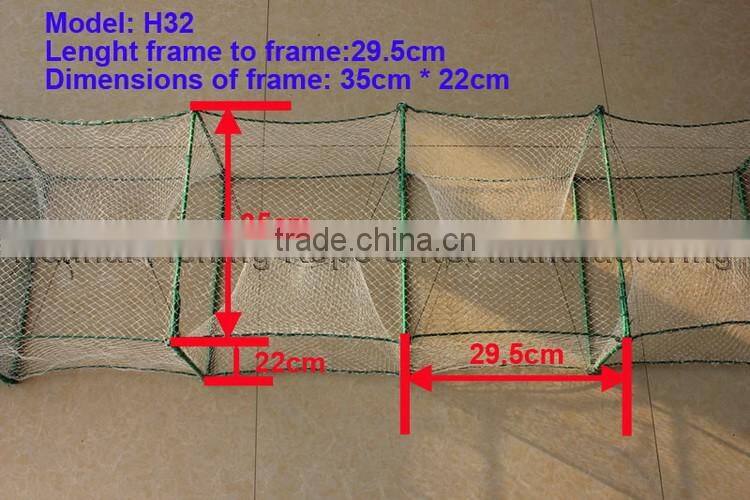 32 sections mesh strech 1.5cm Crab Pot for fishing in deep sea, shallow sea