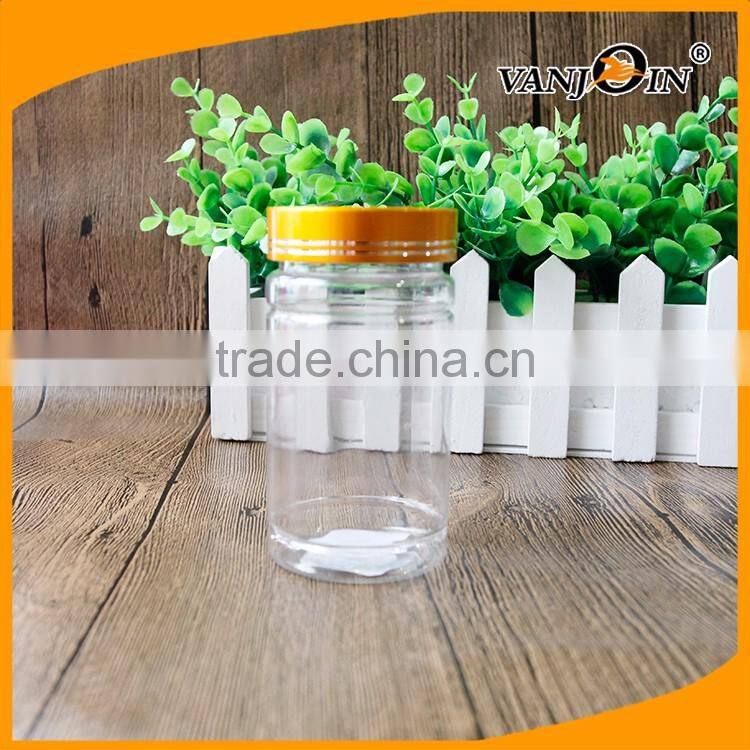 200ml PET Clear Round Plastic Medicine Bottle For Calcium Tablet