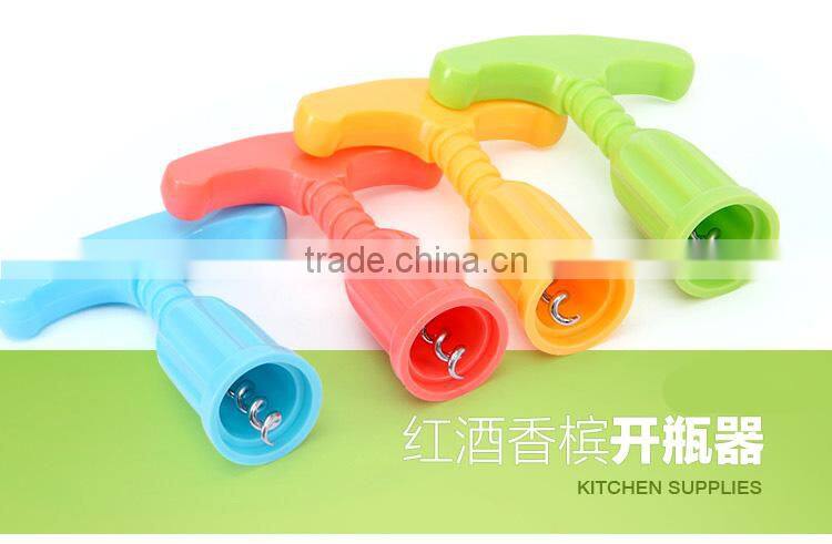 Wide handle simple red bottle opener--pink(822)
