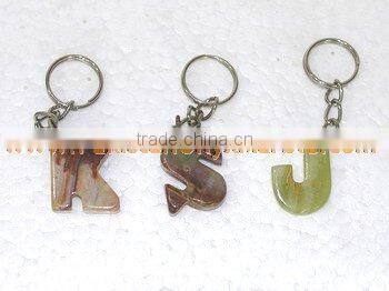TOP PAKISTANI NATURAL STONE ONYX KEY CHAINS HANDICRAFTS