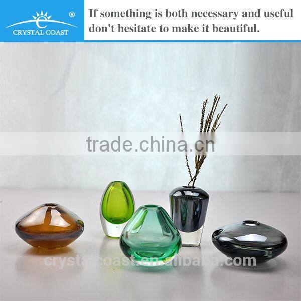 color mini glass vase; aroma glass bottle