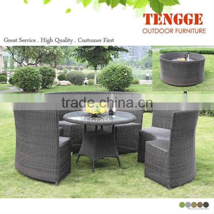 rattan synthetic round garden wicker furniture
