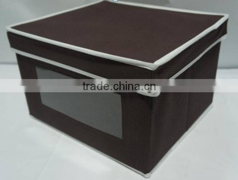 Store More Foldable Cloth Storage Cube Basket With Lid and Window